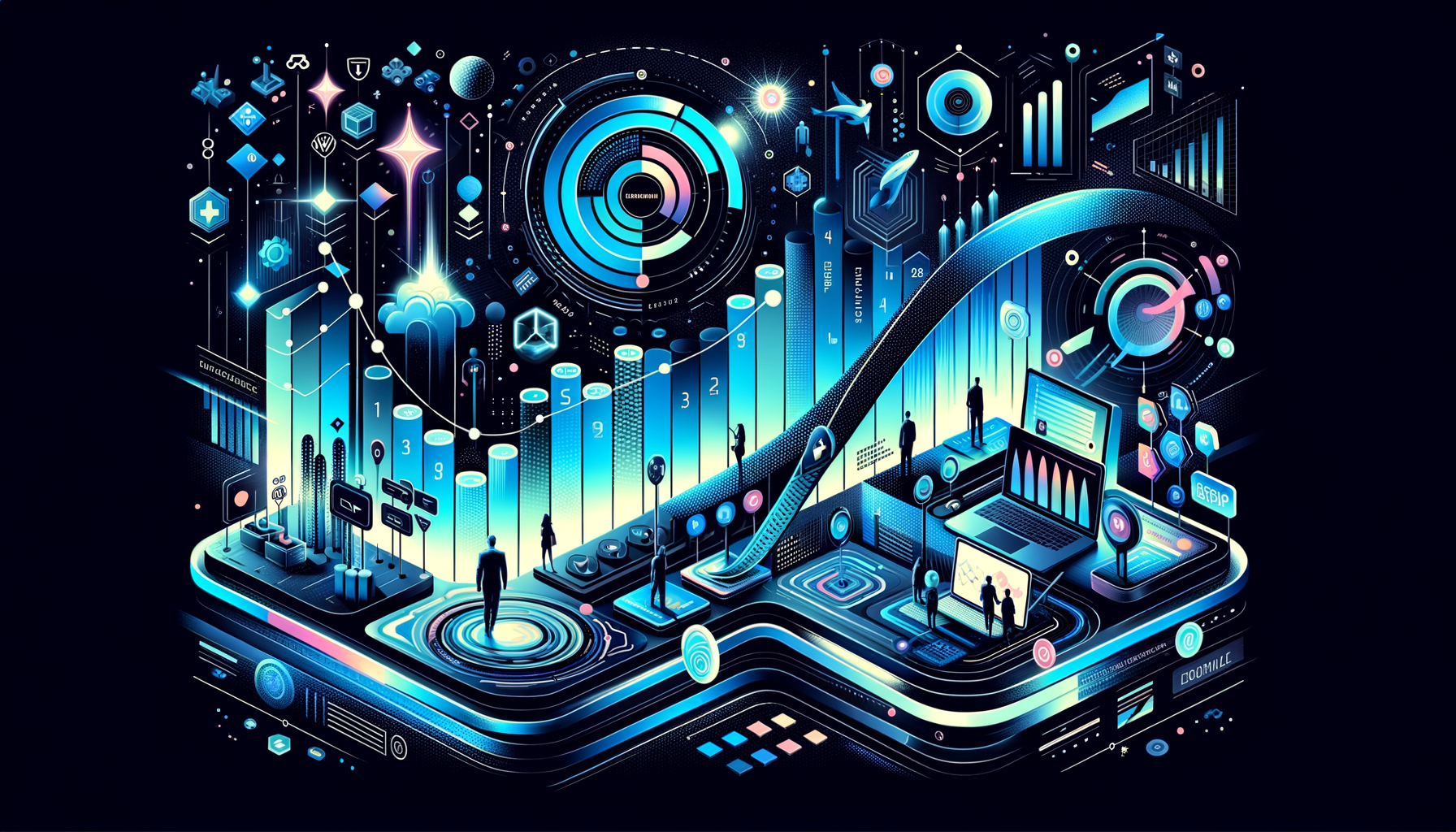 Editorial illustration for ai integration in saas - digital business intelligence